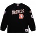 Футболка с длинным рукавом Denver Broncos Mitchell & Ness Black Training Camp Vintage Logos
