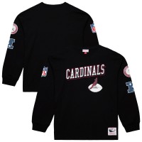 Arizona Cardinals Mitchell & Ness Black Training Camp Vintage Logos Long Sleeve T-Shirt