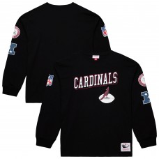 Arizona Cardinals Mitchell & Ness Black Training Camp Vintage Logos Long Sleeve T-Shirt