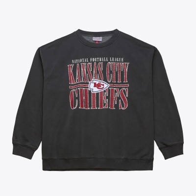 Kansas City Chiefs Mitchell & Ness Black Downtown Collection Fleece Sweatshirt