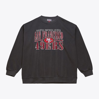 San Francisco 49ers Mitchell & Ness Black Downtown Collection Fleece Sweatshirt