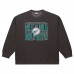 Miami Dolphins Mitchell & Ness Black Downtown Crew Vintage Logo Sweatshirt