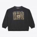 New Orleans Saints Mitchell & Ness Black Downtown Crew Vintage Logo Sweatshirt