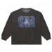 New England Patriots Mitchell & Ness Black Downtown Crew Vintage Logo Sweatshirt