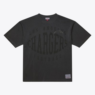 Los Angeles Chargers Mitchell & Ness Black Downtown Collection Premium T-Shirt