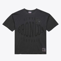 Denver Broncos Mitchell & Ness Black Downtown Collection Premium Vintage Logo T-Shirt