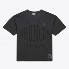 Denver Broncos Mitchell & Ness Black Downtown Collection Premium Vintage Logo T-Shirt