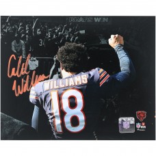 Caleb Williams Chicago Bears Autographed Fanatics Authentic 8 x 10 Tunnel Spotlight Photograph - Signed in Orange Ink
