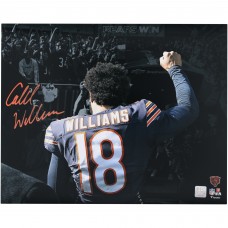 Caleb Williams Chicago Bears Autographed Fanatics Authentic 16 x 20 Tunnel Spotlight Photograph - Signed in Orange Ink