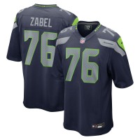 Seattle Seahawks Grey Zabel Nike College Navy 2025 NFL Draft First Round Pick Game Jersey