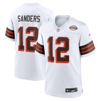 Игровая джерси Cleveland Browns Shedeur Sanders Nike White 2025 NFL Draft 2nd Alternate Game