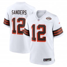 Игровая джерси Cleveland Browns Shedeur Sanders Nike White 2025 NFL Draft 2nd Alternate Game