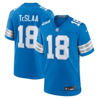 Джерси Detroit Lions Isaac TeSlaa Nike Blue Game Player