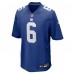 New York Giants Jaxson Dart Nike Royal 2025 NFL Draft First Round Pick Game Jersey