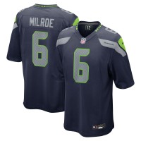 Seattle Seahawks Jalen Milroe Nike College Navy 2025 NFL Draft Game Jersey