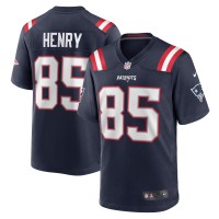 New England Patriots Hunter Henry Nike Navy Team Game Jersey
