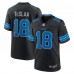 Джерси Detroit Lions Isaac TeSlaa Nike Black Alternate Game Player