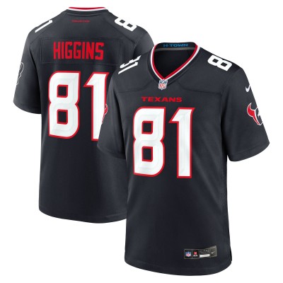 Игровая джерси Houston Texans Jayden Higgins Nike Navy Game