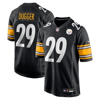 Pittsburgh Steelers Kyle Dugger Nike Black Team Game Jersey
