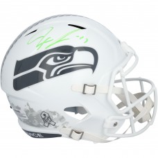 Jaxon Smith-Njigba Seattle Seahawks Autographed Fanatics Authentic Riddell 2024 Salute To Service Speed Replica Helmet