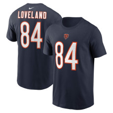 Футболка Chicago Bears Colston Loveland Nike Navy Name & Number Футболка Chicago Bears Colston Loveland Nike Navy Name & Number