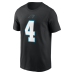 Футболка Carolina Panthers Tetairoa McMillan Nike Black Name & Number