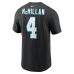 Футболка Carolina Panthers Tetairoa McMillan Nike Black Name & Number