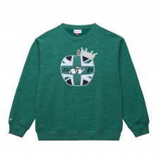 New York Jets Mitchell & Ness Green Jets In London Throw It Back Fleece Sweatshirt New York Jets Mitchell & Ness Green Jets In London Throw It Back Fleece Sweatshirt