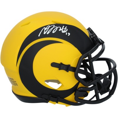 Davante Adams Los Angeles Rams Autographed Fanatics Authentic Riddell Rave Speed Mini Helmet