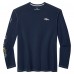 Футболка с длинным рукавом Denver Broncos Tommy Bahama Navy Oasis Endzone Lux