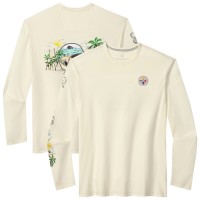 Pittsburgh Steelers Tommy Bahama Cream Oasis Endzone Lux Long Sleeve T-Shirt