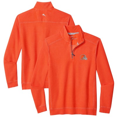Cleveland Browns Tommy Bahama Orange Sport Tobago Half-Zip Pullover
