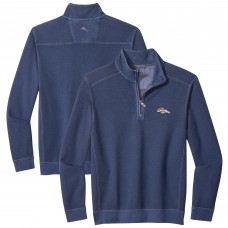 Denver Broncos Tommy Bahama Navy Sport Tobago Half-Zip Pullover