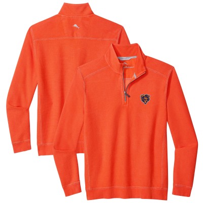 Chicago Bears Tommy Bahama Orange Sport Tobago Half-Zip Pullover