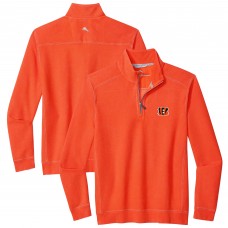 Cincinnati Bengals Tommy Bahama Orange Sport Tobago Half-Zip Pullover
