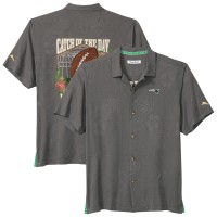 New England Patriots Tommy Bahama Gray Catch of the Day IslandZone Button-Up Shirt