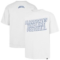 Unisex Los Angeles Chargers 47 White I Love Guys Who Like Football Foundation T-Shirt