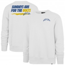 Los Angeles Chargers 47 White Sundays are for the Bolts Backer Pullover Sweatshirt