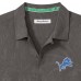 Рубашка с коротким рукавом Detroit Lions Tommy Bahama Gray Endzone Paradise COOLMAX