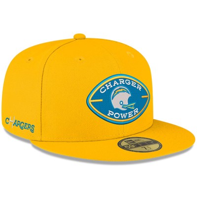 Бейсболка Los Angeles Chargers New Era Gold Charger Power 59FIFTY