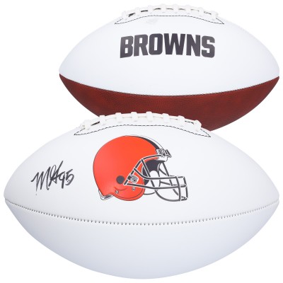 Myles Garrett Cleveland Browns Autographed Fanatics Authentic Franklin White Panel Football
