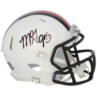 Myles Garrett Cleveland Browns Autographed Fanatics Authentic Riddell 2023 Alternate Speed Mini Helmet