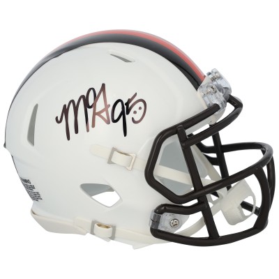 Myles Garrett Cleveland Browns Autographed Fanatics Authentic Riddell 2023 Alternate Speed Mini Helmet