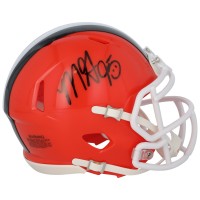 Myles Garrett Cleveland Browns Autographed Fanatics Authentic Riddell 2024 Speed Mini Helmet
