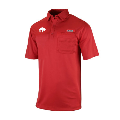 Поло Buffalo Bills Columbia Red Omni-Wick Flycaster Pocket