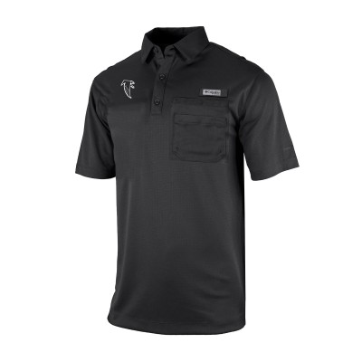 Atlanta Falcons Columbia Black Omni-Wick Flycaster Pocket Polo