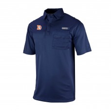 Denver Broncos Columbia Navy Omni-Wick Flycaster Pocket Polo