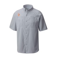 Рубашка с коротким рукавом Denver Broncos Columbia Gray Throwback Logo Tamiami Omni-Shade
