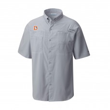 Рубашка с коротким рукавом Denver Broncos Columbia Gray Throwback Logo Tamiami Omni-Shade