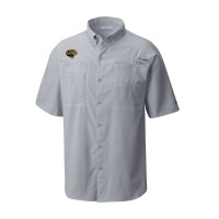 Jacksonville Jaguars Columbia Gray Throwback Logo Tamiami Omni-Shade Button-Down Shirt